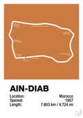 plakat: ain-diab circuit - rumba orange-Formel 1-A1two3