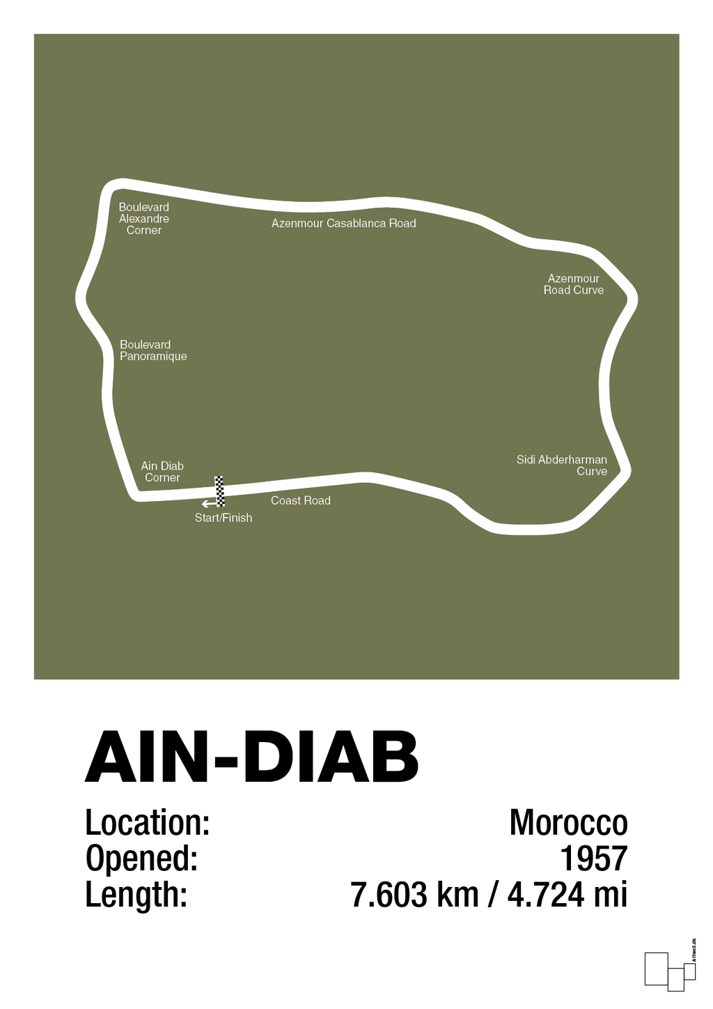 plakat: ain-diab circuit - secret meadow-Formel 1-A1two3