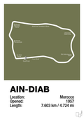 plakat: ain-diab circuit - secret meadow-Formel 1-A1two3