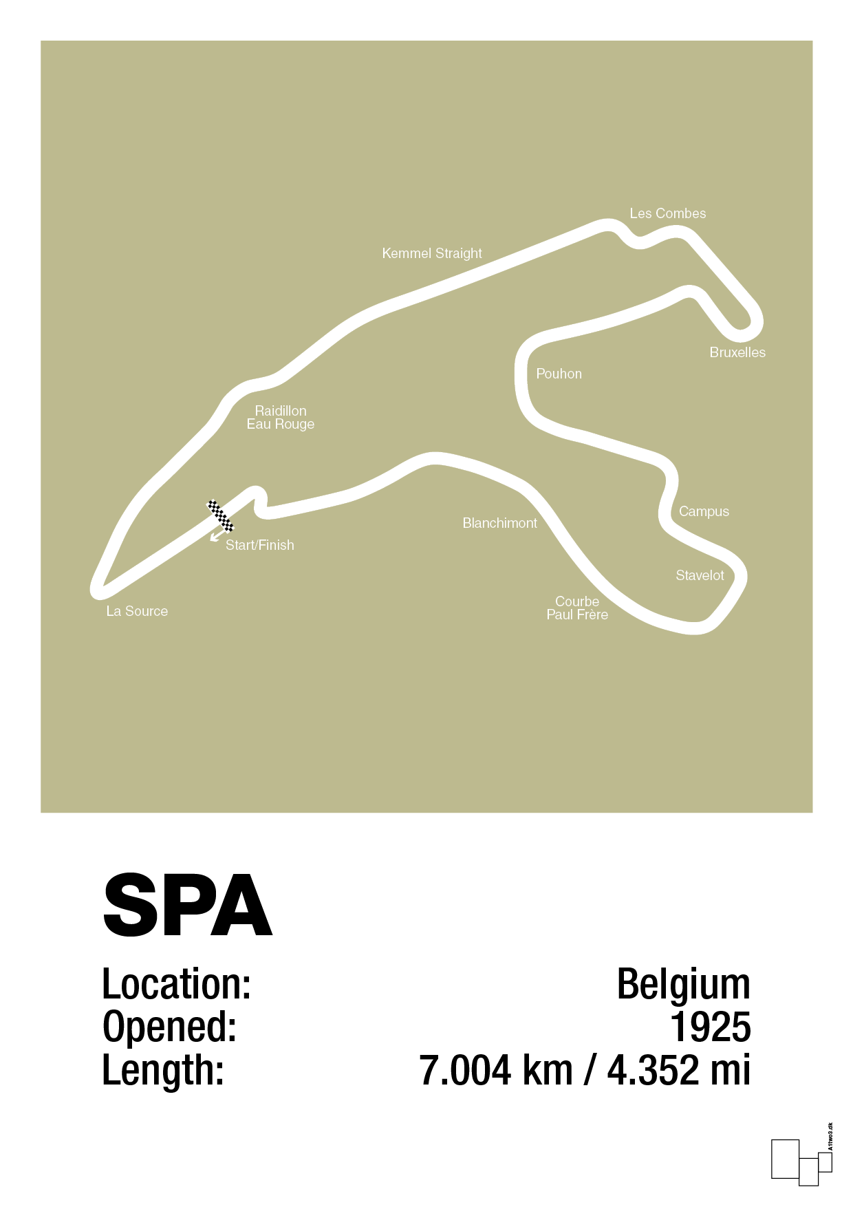 plakat: circuit de spa-francorchamps - back to nature-Formel 1-A1two3