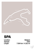 plakat: circuit de spa-francorchamps - broken beige-Formel 1-A1two3