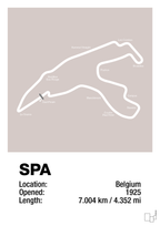 plakat: circuit de spa-francorchamps - broken beige-Formel 1-A1two3