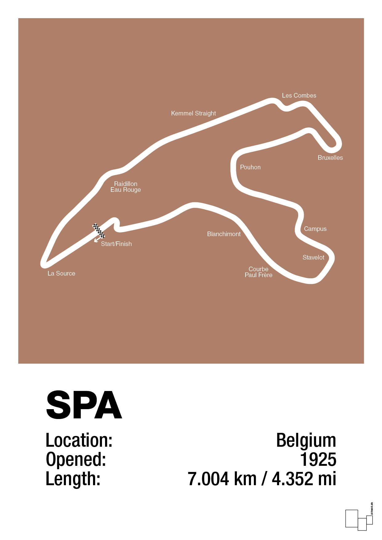 plakat: circuit de spa-francorchamps - cider spice-Formel 1-A1two3
