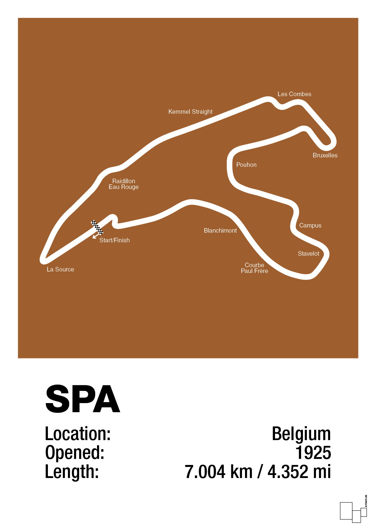 plakat: circuit de spa-francorchamps - cognac-Formel 1-A1two3