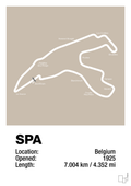 plakat: circuit de spa-francorchamps - creamy mushroom-Formel 1-A1two3