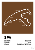 plakat: circuit de spa-francorchamps - dark brown-Formel 1-A1two3