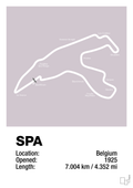 plakat: circuit de spa-francorchamps - dusty lilac-Formel 1-A1two3