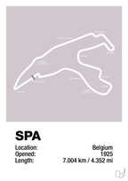 plakat: circuit de spa-francorchamps - dusty lilac-Formel 1-A1two3