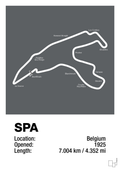 plakat: circuit de spa-francorchamps - graphic charcoal-Formel 1-A1two3