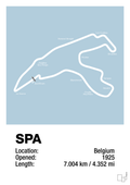 plakat: circuit de spa-francorchamps - heavenly blue-Formel 1-A1two3