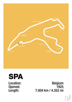 plakat: circuit de spa-francorchamps - honeycomb-Formel 1-A1two3