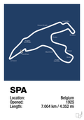 plakat: circuit de spa-francorchamps - lapis blue-Formel 1-A1two3