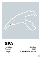 plakat: circuit de spa-francorchamps - light drizzle-Formel 1-A1two3