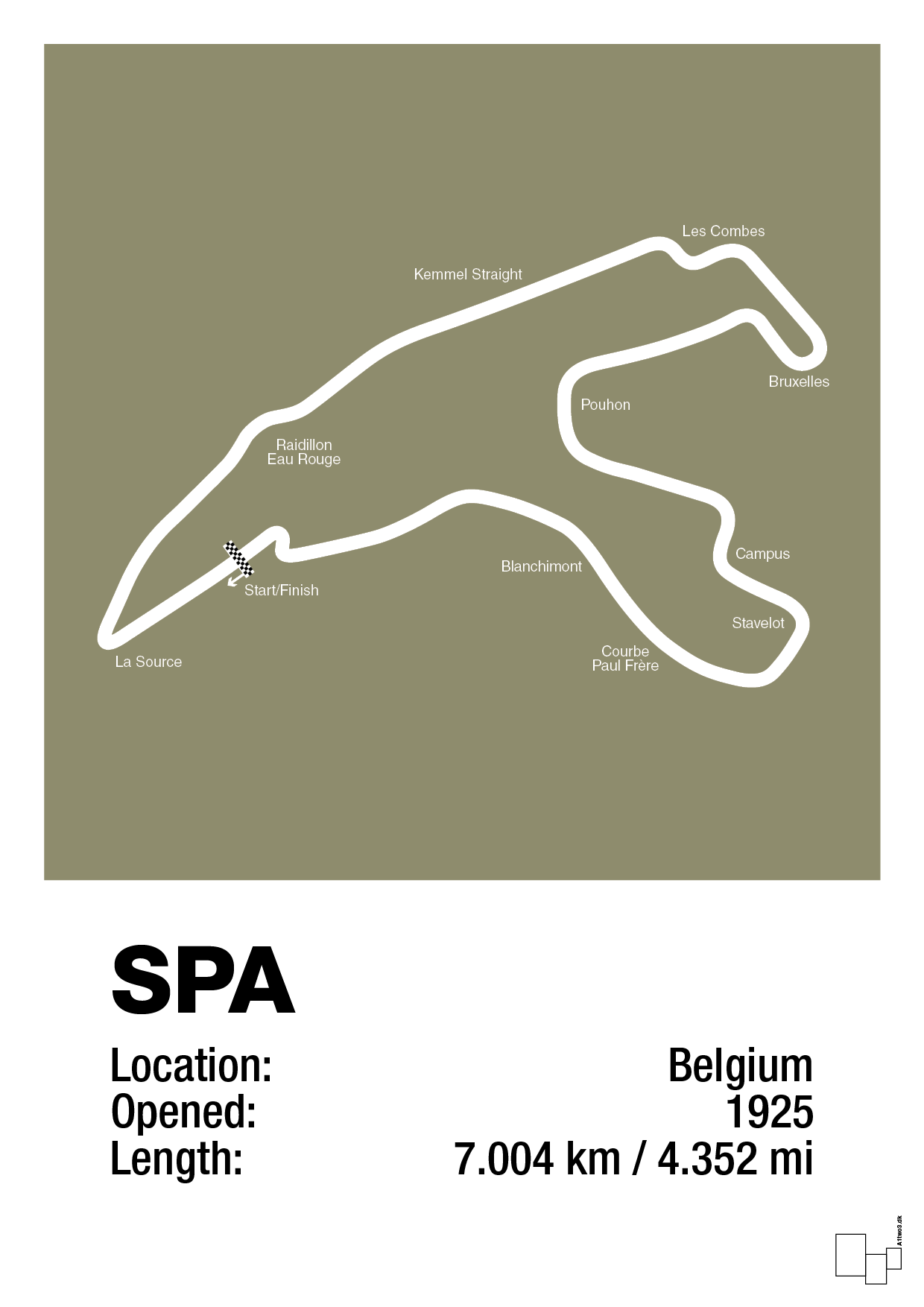 plakat: circuit de spa-francorchamps - misty forrest-Formel 1-A1two3