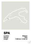 plakat: circuit de spa-francorchamps - painters white-Formel 1-A1two3