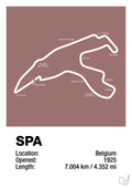 plakat: circuit de spa-francorchamps - plum-Formel 1-A1two3