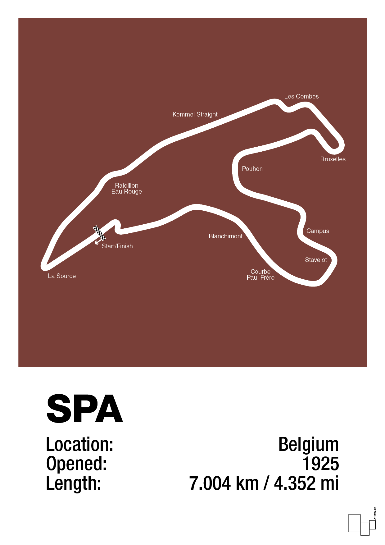 plakat: circuit de spa-francorchamps - red pepper-Formel 1-A1two3