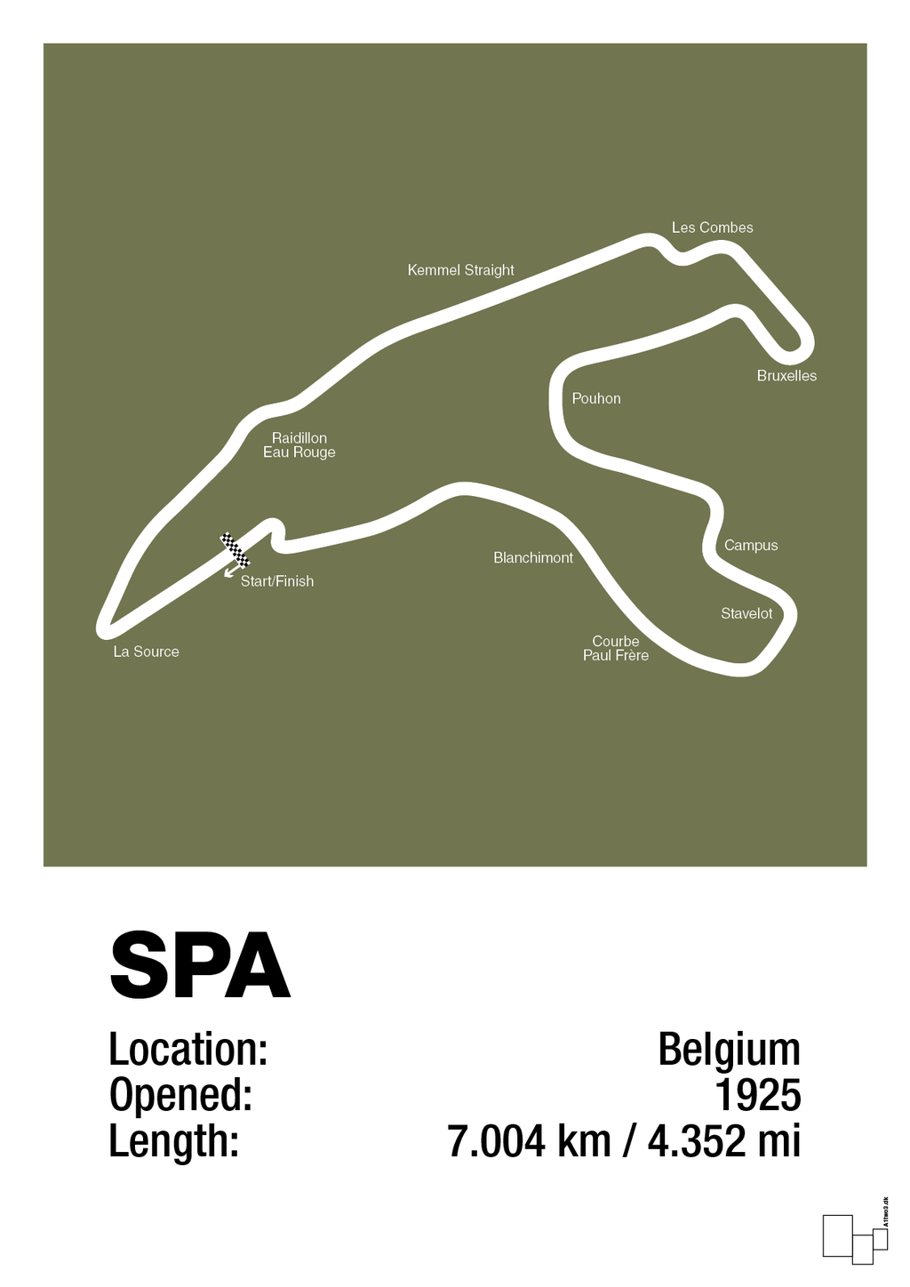 plakat: circuit de spa-francorchamps - secret meadow-Formel 1-A1two3