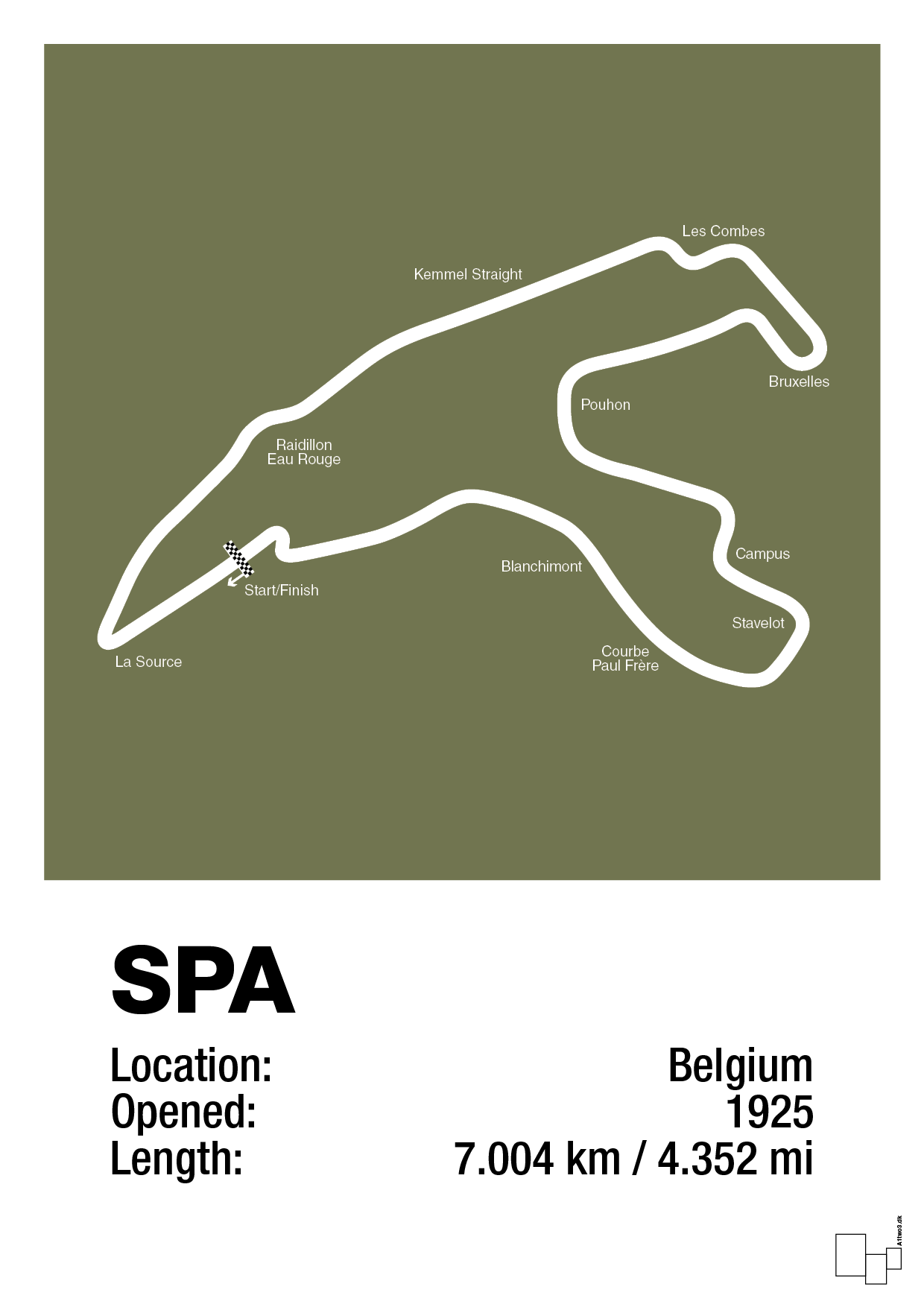 plakat: circuit de spa-francorchamps - secret meadow-Formel 1-A1two3