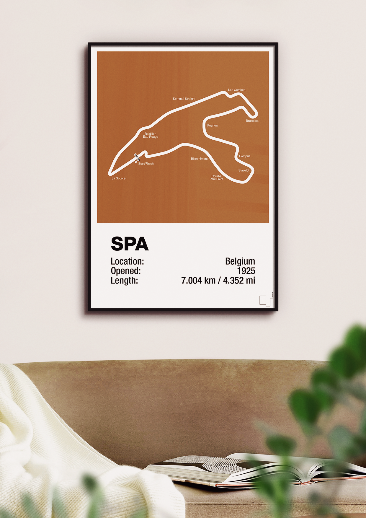 plakat: circuit de spa-francorchamps - lapis blue-Formel 1-A1two3