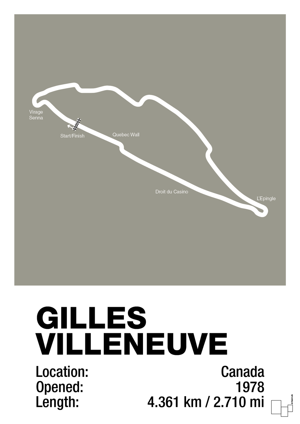 plakat: circuit gilles villeneuve - battleship gray-Formel 1-A1two3