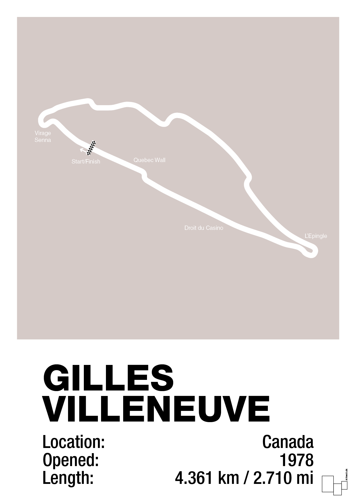 plakat: circuit gilles villeneuve - broken beige-Formel 1-A1two3