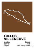 plakat: circuit gilles villeneuve - dark brown-Formel 1-A1two3