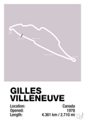plakat: circuit gilles villeneuve - dusty lilac-Formel 1-A1two3