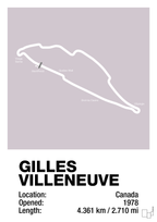 plakat: circuit gilles villeneuve - dusty lilac-Formel 1-A1two3