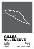 plakat: circuit gilles villeneuve - graphic charcoal-Formel 1-A1two3