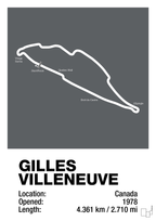 plakat: circuit gilles villeneuve - graphic charcoal-Formel 1-A1two3