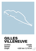plakat: circuit gilles villeneuve - heavenly blue-Formel 1-A1two3