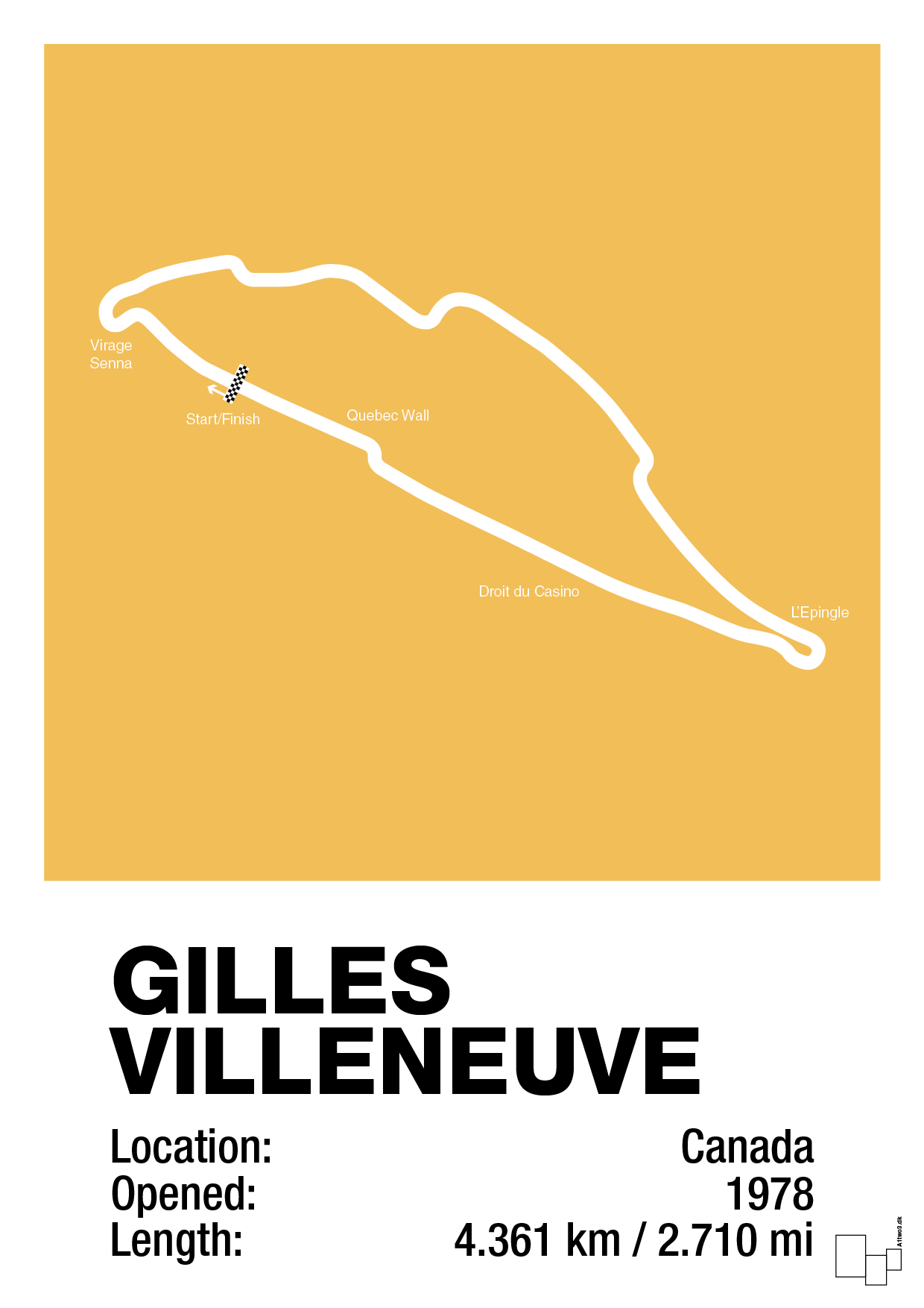 plakat: circuit gilles villeneuve - honeycomb-Formel 1-A1two3