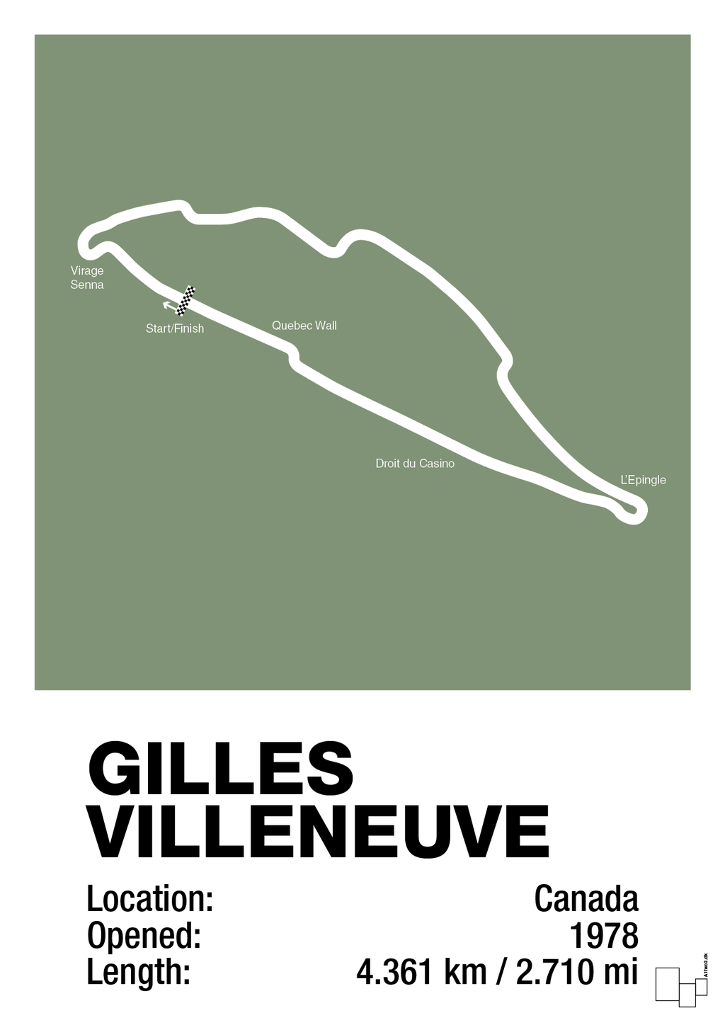 plakat: circuit gilles villeneuve - jade-Formel 1-A1two3