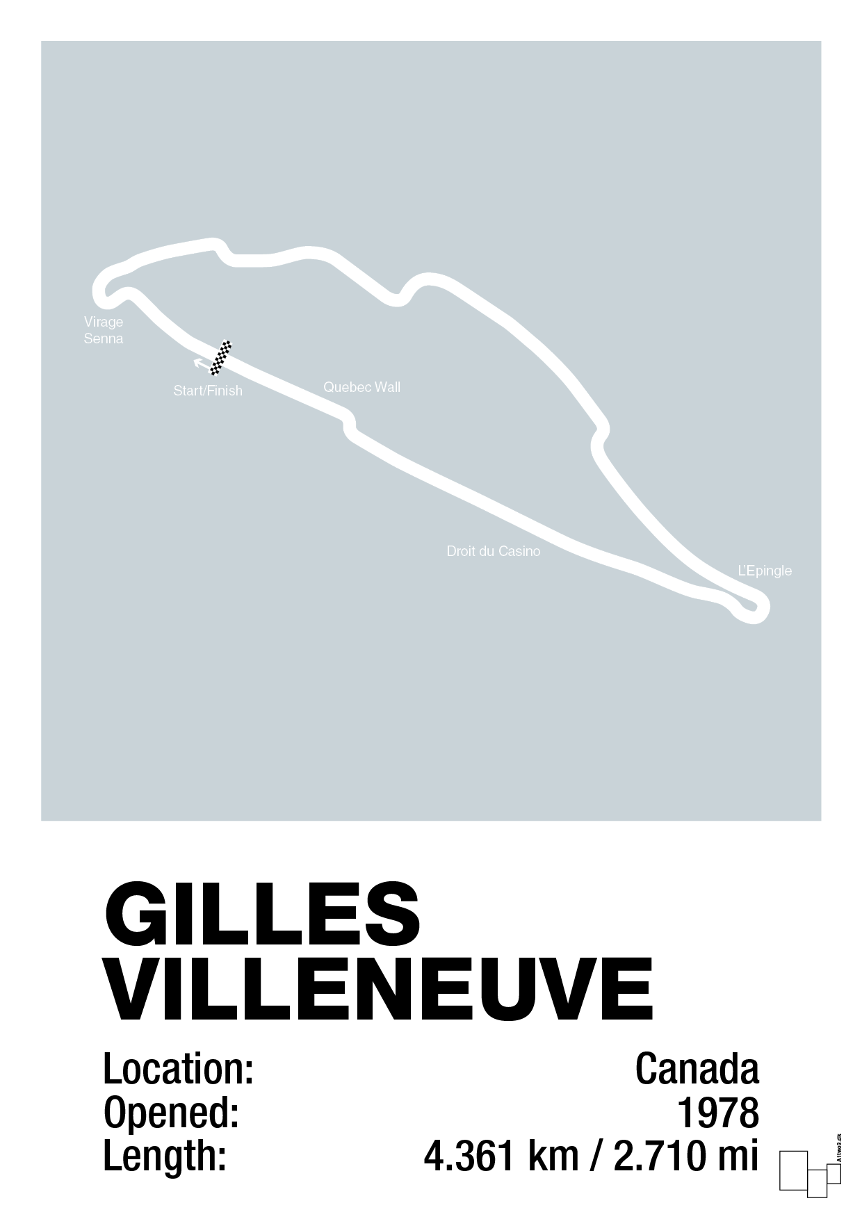 plakat: circuit gilles villeneuve - light drizzle-Formel 1-A1two3