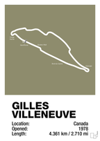 plakat: circuit gilles villeneuve - misty forrest-Formel 1-A1two3