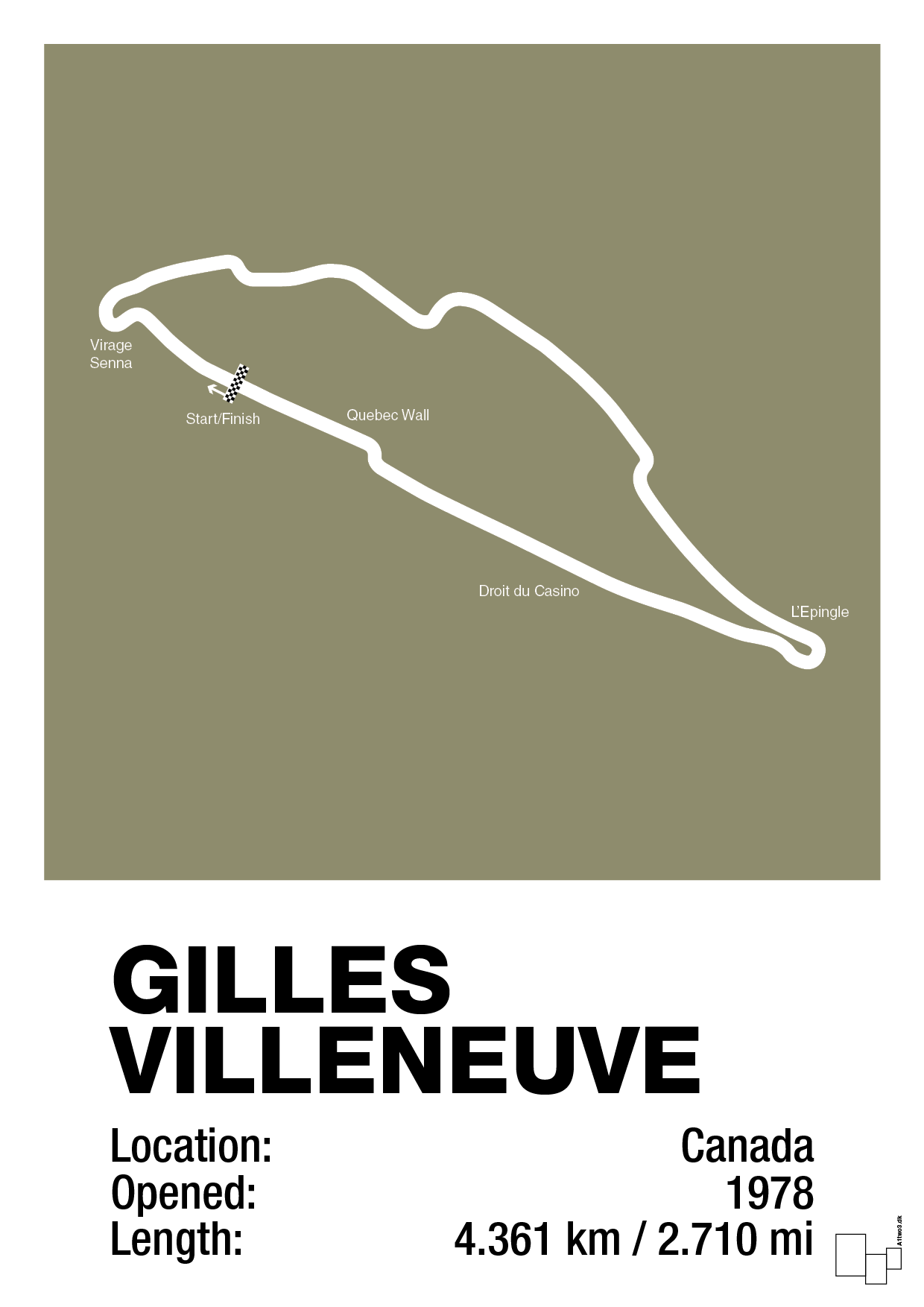 plakat: circuit gilles villeneuve - misty forrest-Formel 1-A1two3