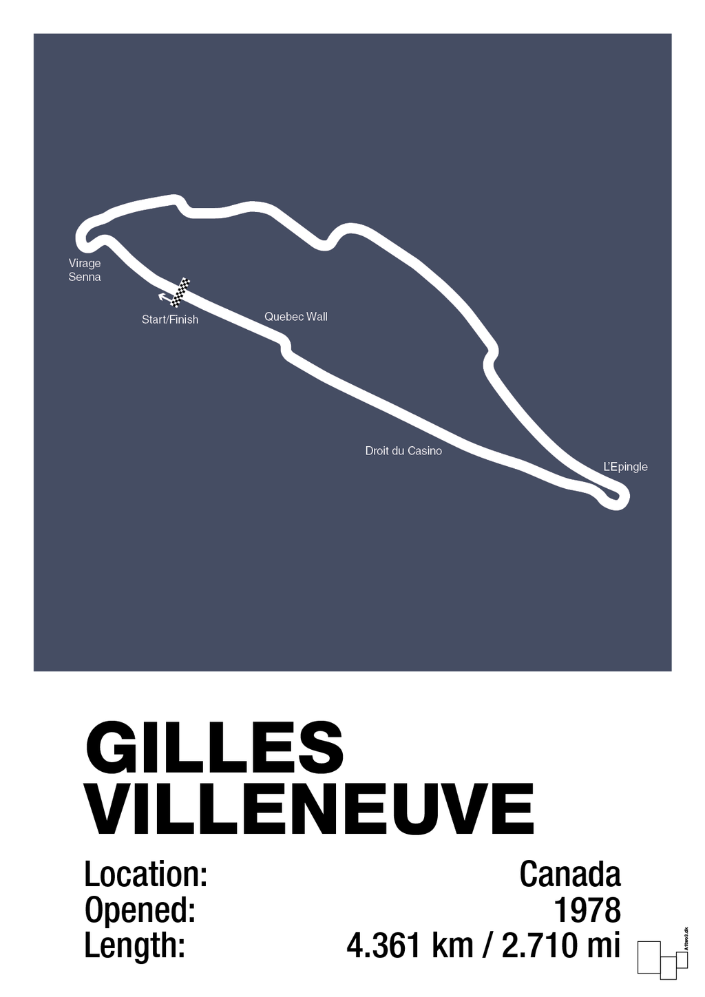 plakat: circuit gilles villeneuve - petrol-Formel 1-A1two3