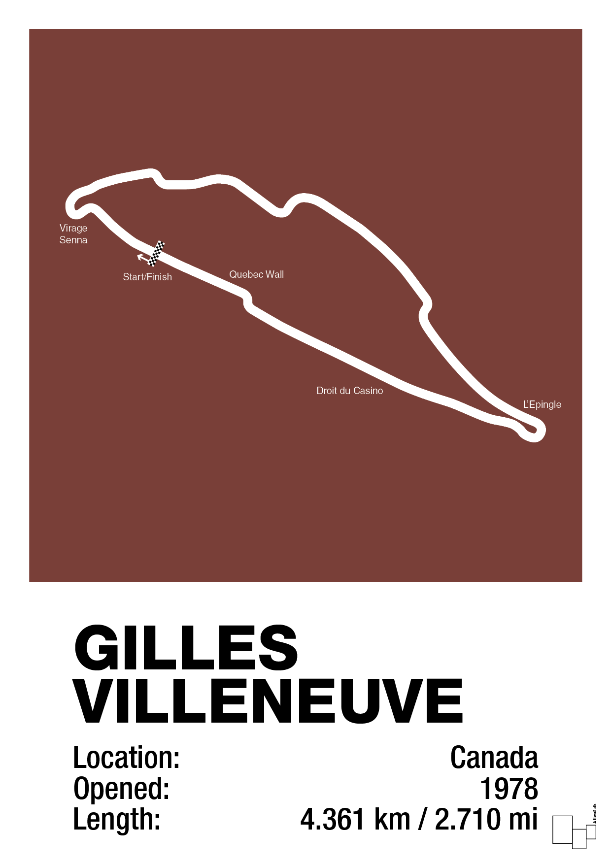 plakat: circuit gilles villeneuve - red pepper-Formel 1-A1two3