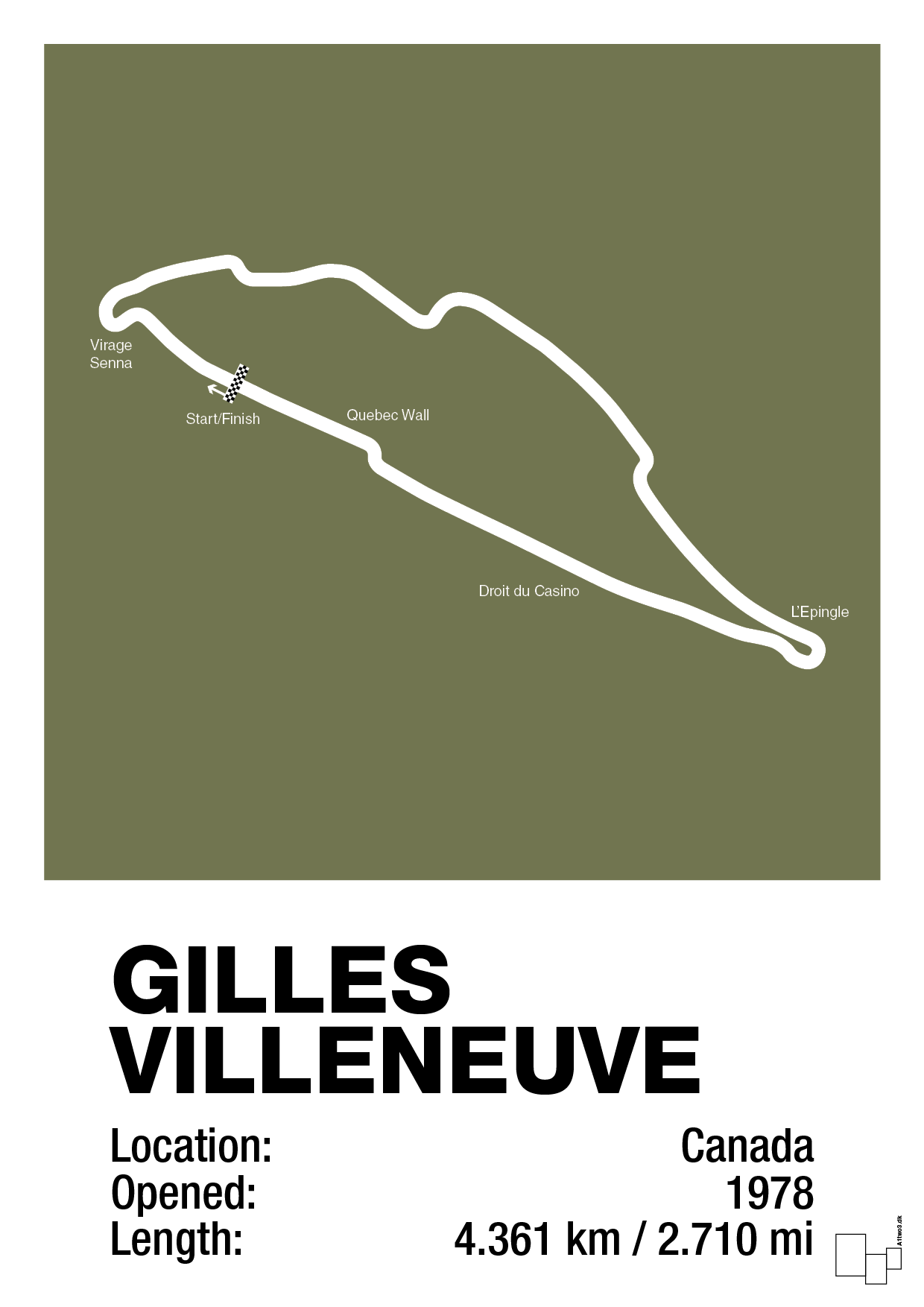 plakat: circuit gilles villeneuve - secret meadow-Formel 1-A1two3