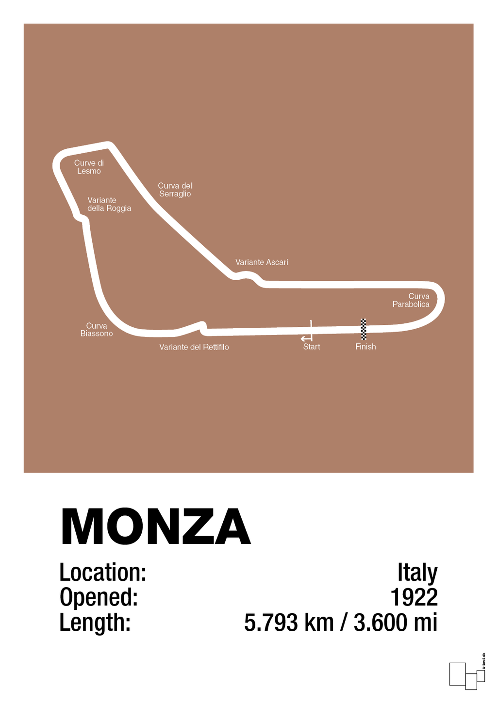 plakat: circuit monza - cider spice-Formel 1-A1two3