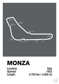 plakat: circuit monza - graphic charcoal-Formel 1-A1two3