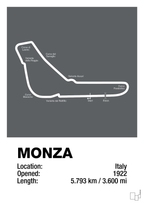plakat: circuit monza - graphic charcoal-Formel 1-A1two3
