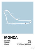 plakat: circuit monza - heavenly blue-Formel 1-A1two3