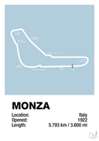 plakat: circuit monza - heavenly blue-Formel 1-A1two3
