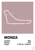 plakat: circuit monza - light rose-Formel 1-A1two3