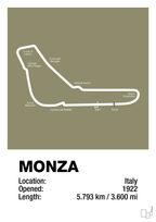 plakat: circuit monza - misty forrest-Formel 1-A1two3
