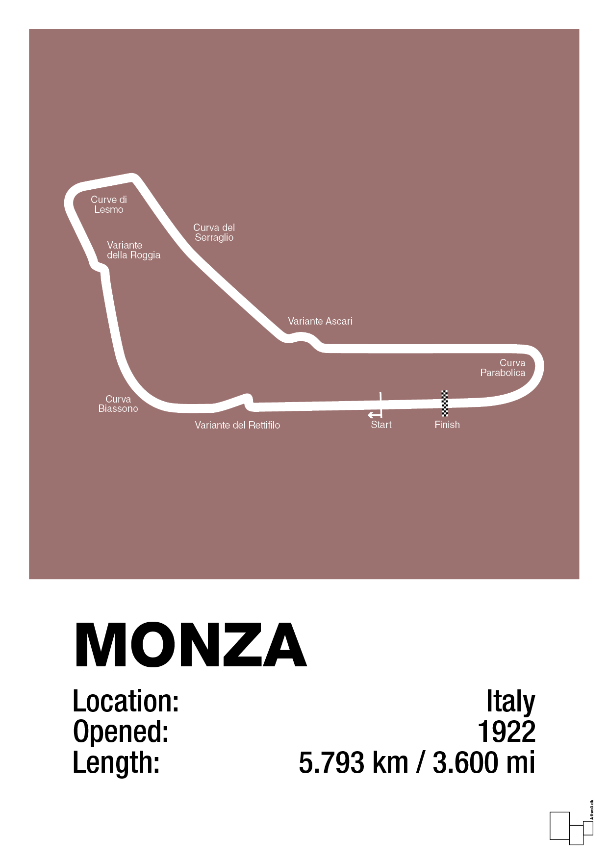 plakat: circuit monza - plum-Formel 1-A1two3