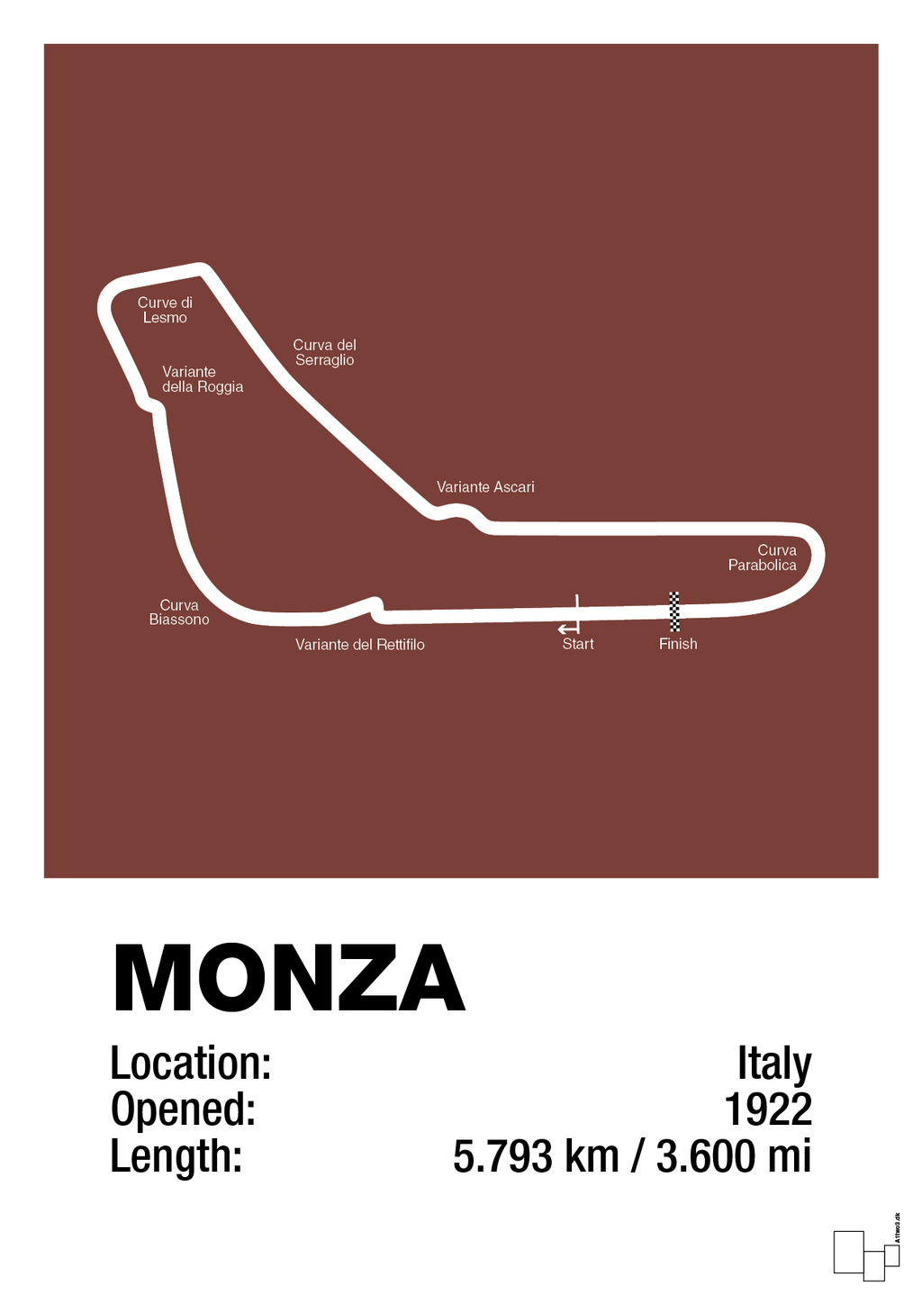 plakat: circuit monza - red pepper-Formel 1-A1two3