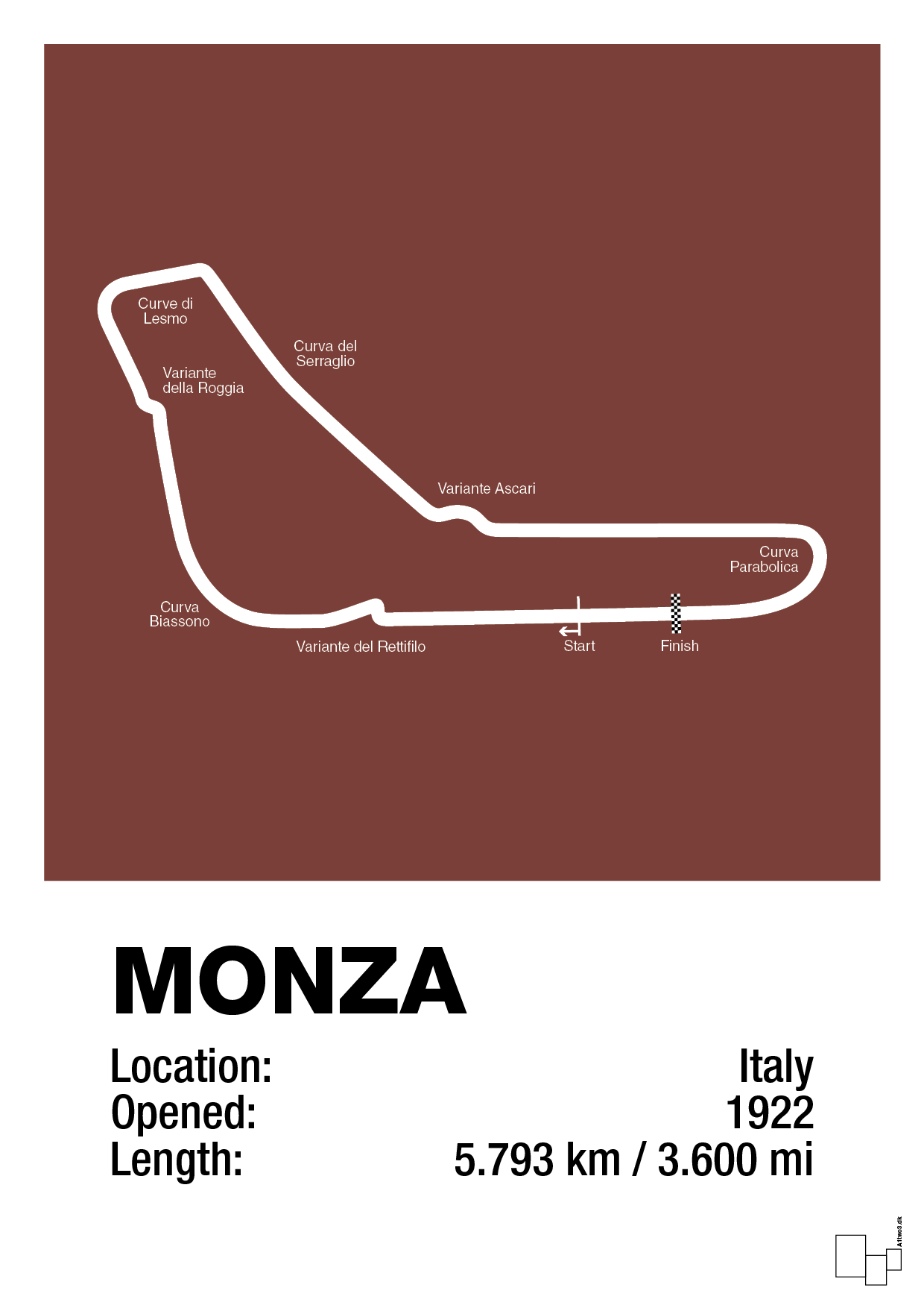plakat: circuit monza - red pepper-Formel 1-A1two3